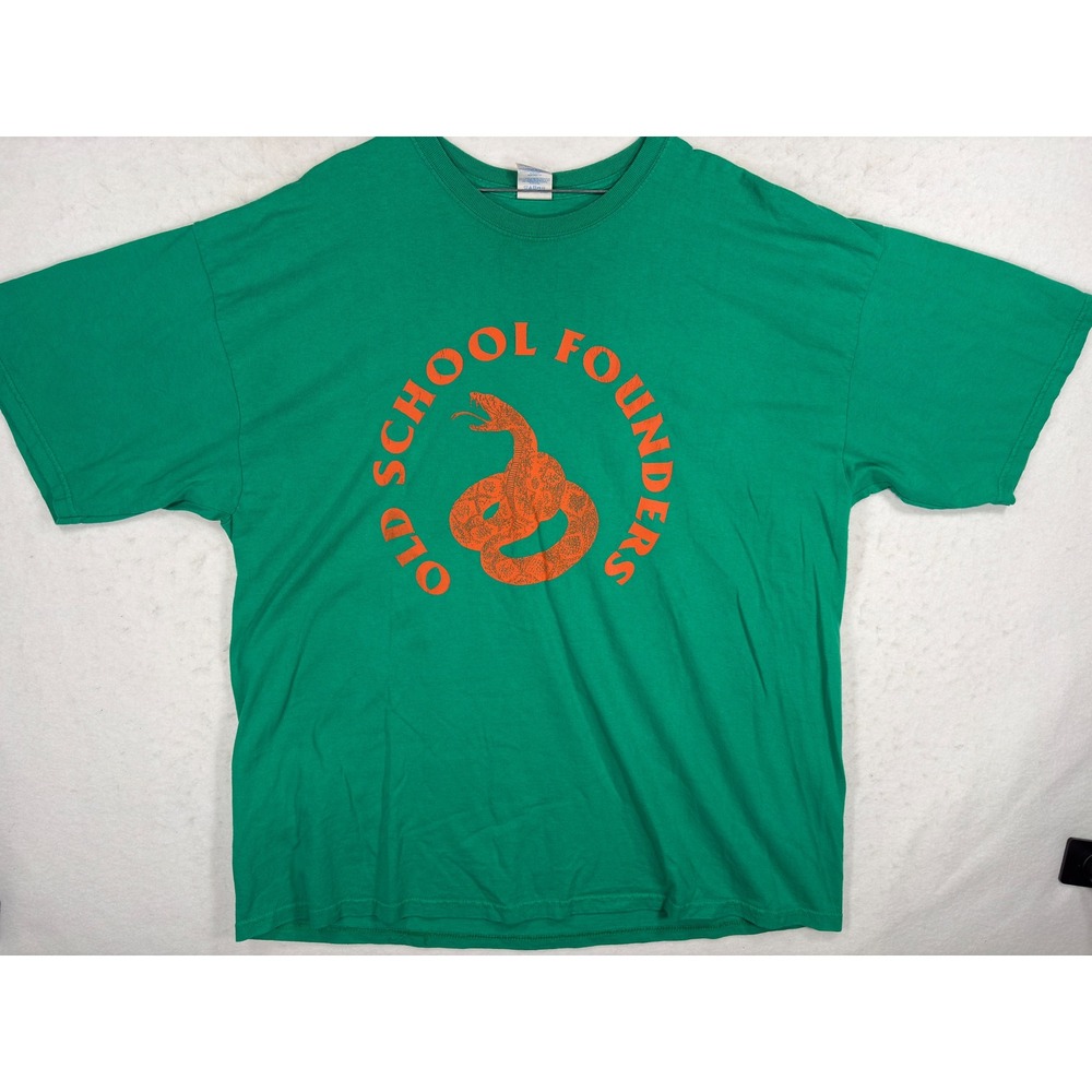 FAMU Florida A&M University Rattlers T-Shirt Green Orange Old School Founders XL